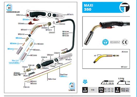 Trafimet Mig MAXI 350 (400 А возд. охл.) 4.6м